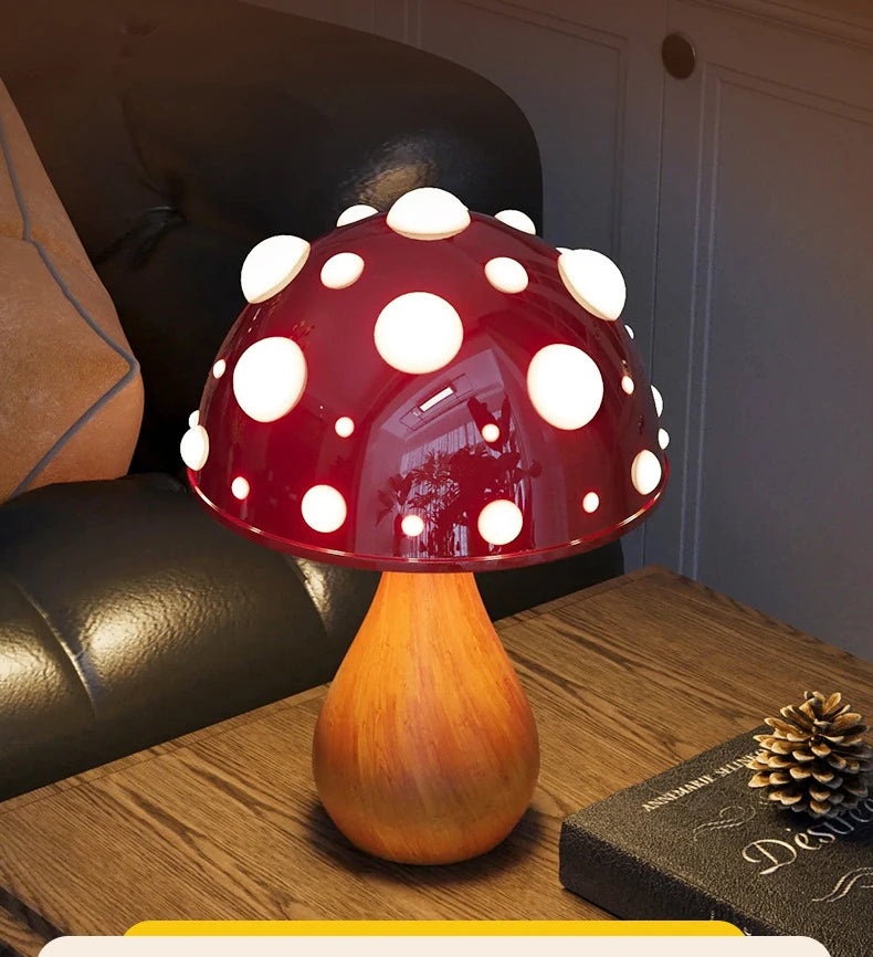 OmiAmanita - Biomimetic Fly Agaric Mushroom Lamp with Tricolor LED Bulb