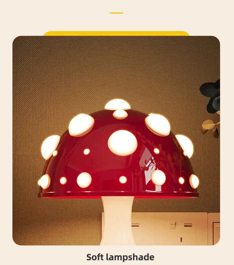 OmiAmanita - Biomimetic Fly Agaric Mushroom Lamp with Tricolor LED Bulb