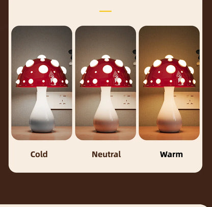 OmiAmanita - Biomimetic Fly Agaric Mushroom Lamp with Tricolor LED Bulb