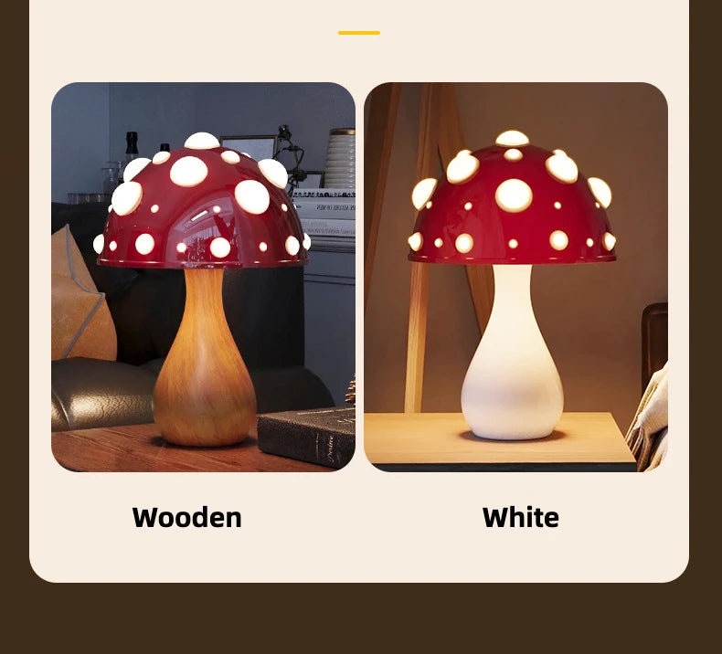 OmiAmanita - Biomimetic Fly Agaric Mushroom Lamp with Tricolor LED Bulb