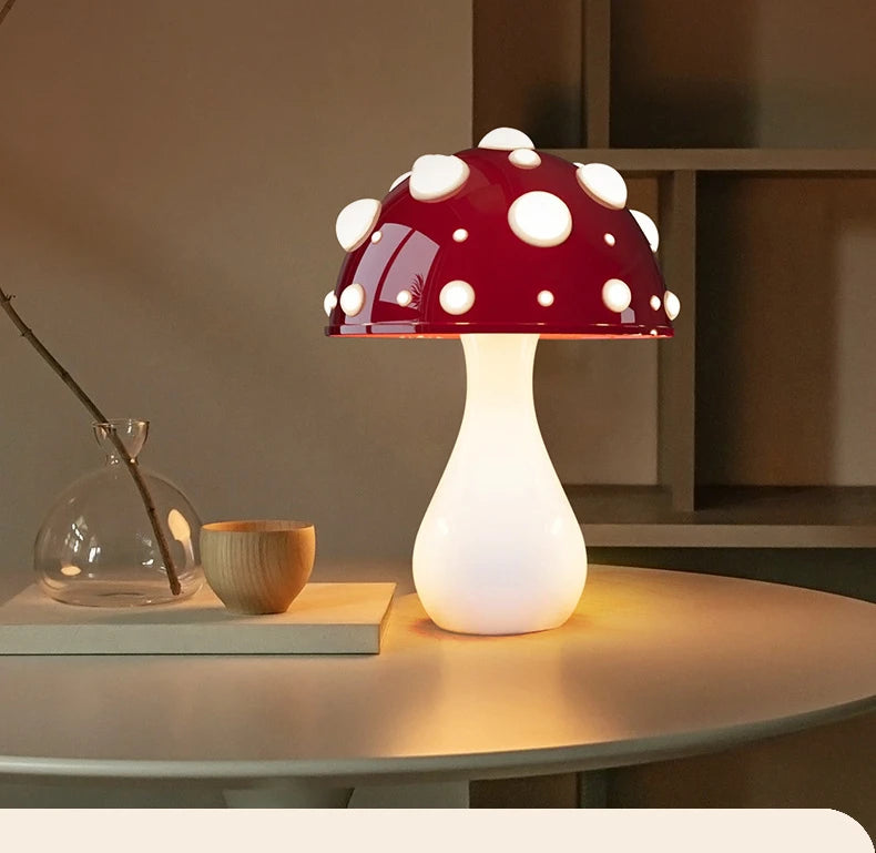 OmiAmanita - Biomimetic Fly Agaric Mushroom Lamp with Tricolor LED Bulb