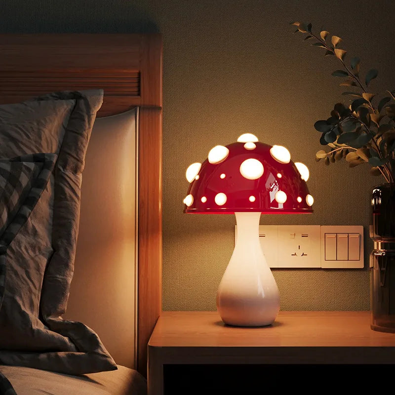 OmiAmanita - Biomimetic Fly Agaric Mushroom Lamp with Tricolor LED Bulb