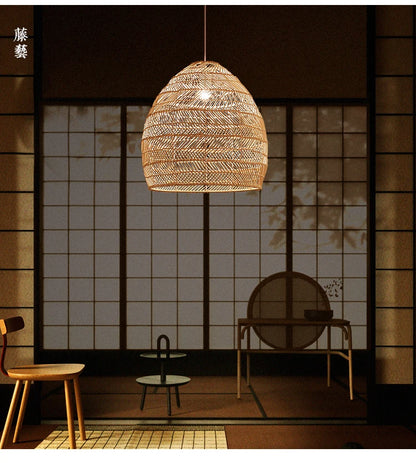 HikariRattan – Handwoven Pendant Light