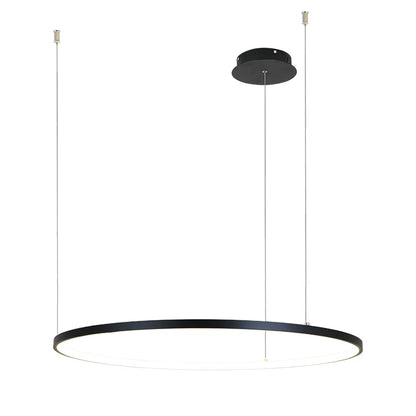 LumiHalo Black LED – Circular Chandelier