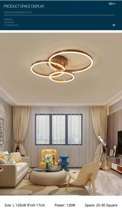 LumiRing Chandelier – Dimmable LED Circle Light