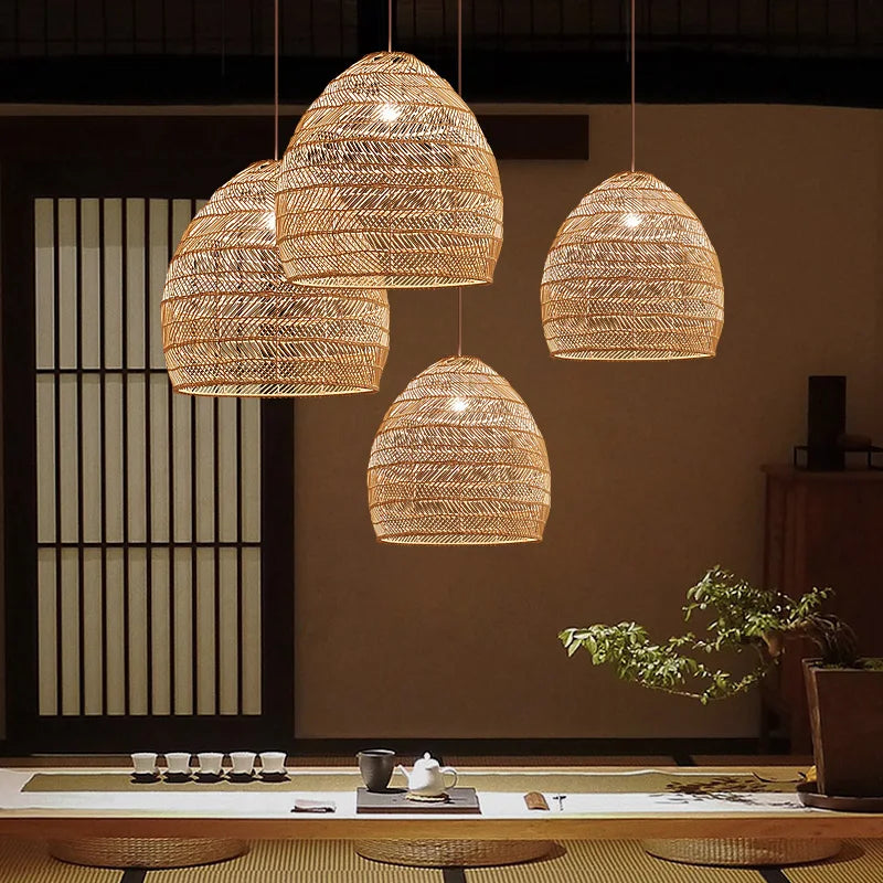 HikariRattan – Handwoven Pendant Light