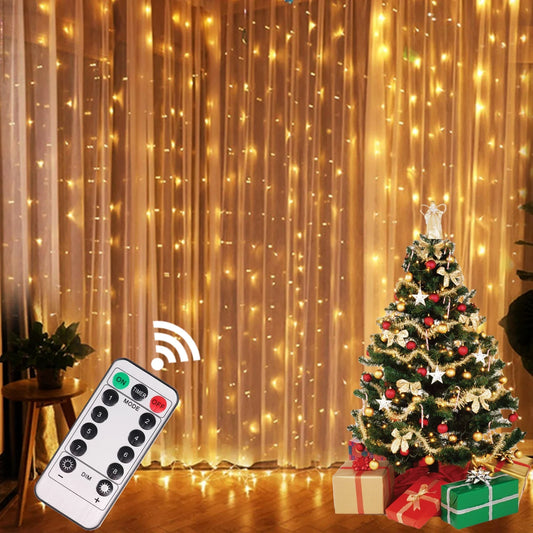 MiraCurtain - LED Christmas Curtain Garland Lights