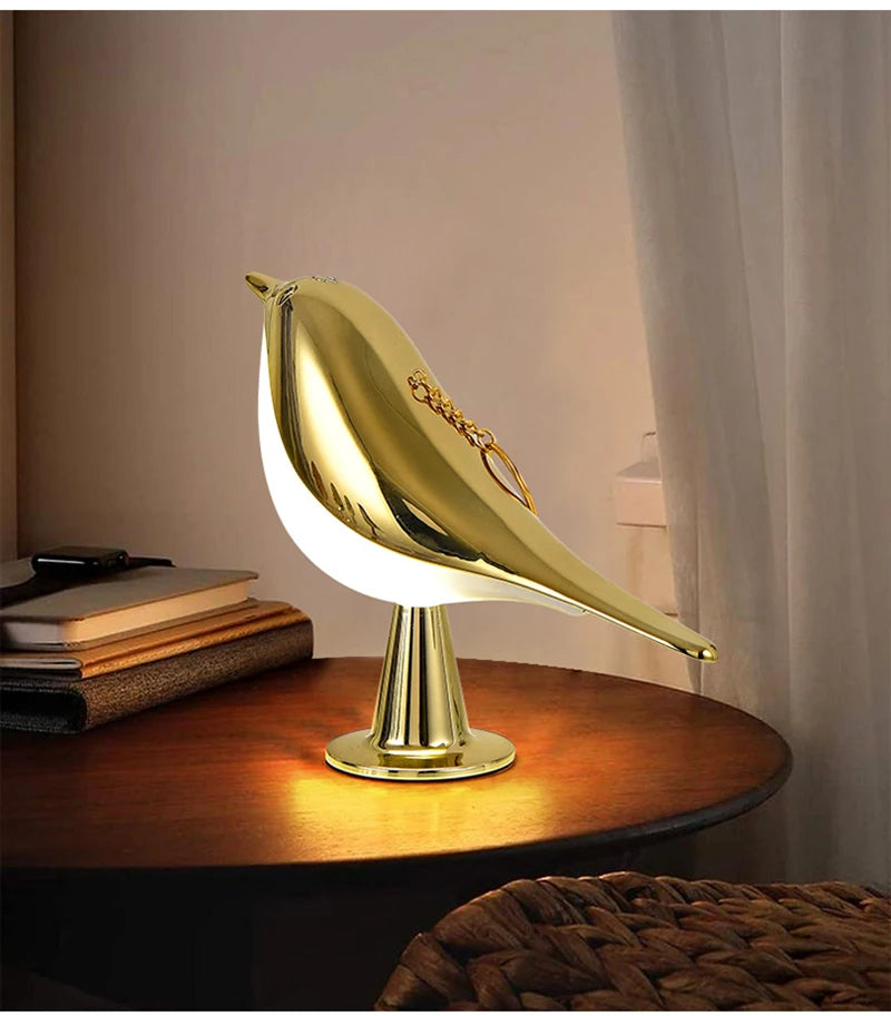 OmiBird – Wooden Bird Touch Table Lamp