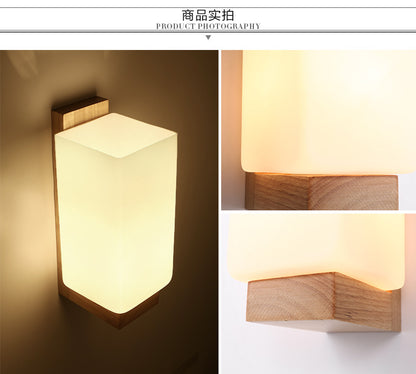 NovaGuard Wall Lamp – Solid Wood LED Light for Corridors and Bedrooms