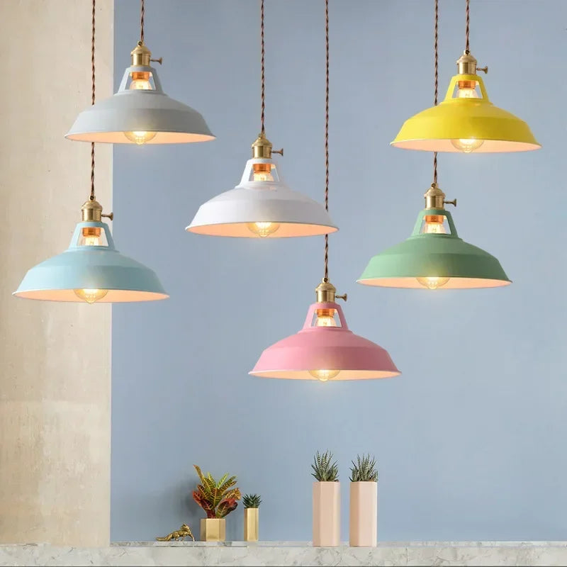 RayaRetro Pendant Lamp – Colorful Industrial Ceiling Light