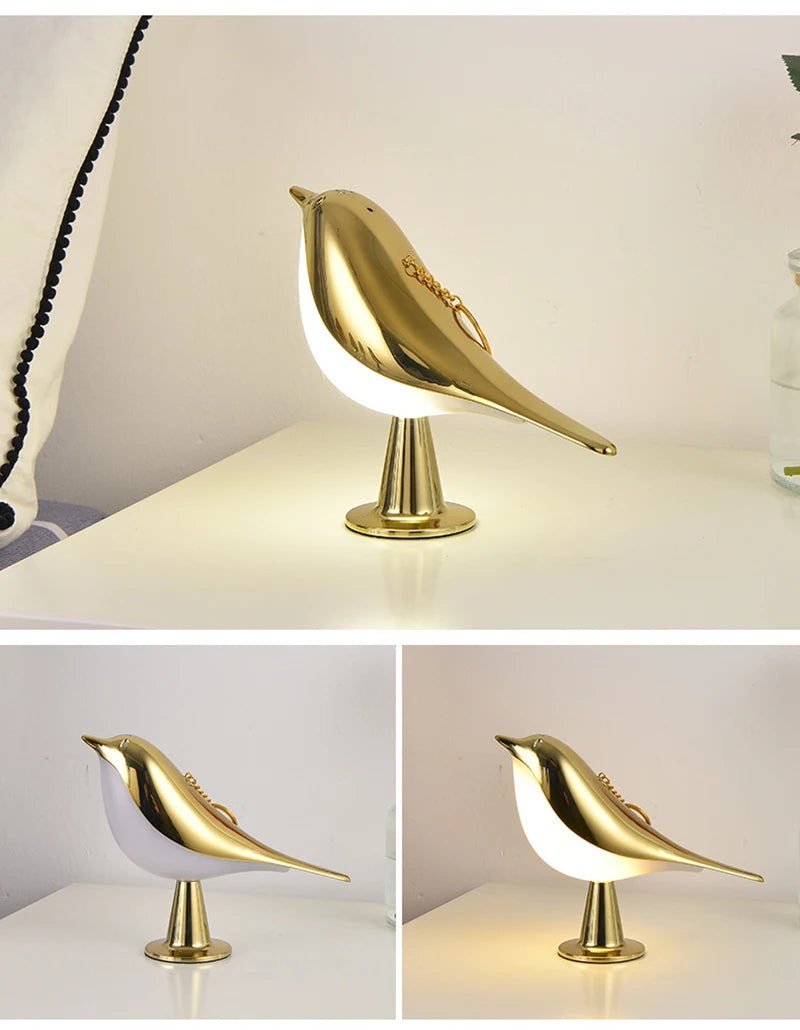 OmiBird – Wooden Bird Touch Table Lamp