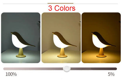 OmiBird – Wooden Bird Touch Table Lamp