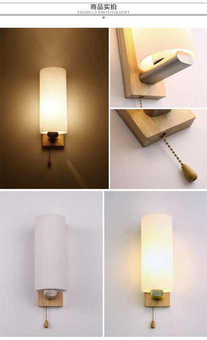 NovaGuard Wall Lamp – Solid Wood LED Light for Corridors and Bedrooms