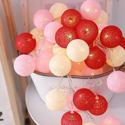 MiraCotton - LED Cotton Ball String Lights