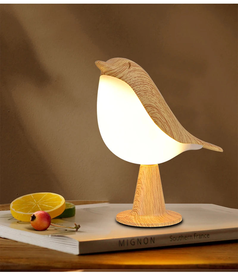 OmiBird – Wooden Bird Touch Table Lamp