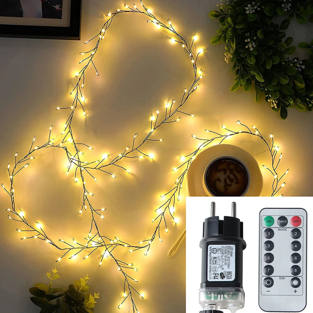 MiraCluster - LED String Lights with Green Wire for Christmas and Outdoor Decor