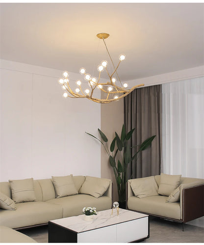 NovaBranch – Artistic Tree Branch Glass Bubble Pendant Chandelier