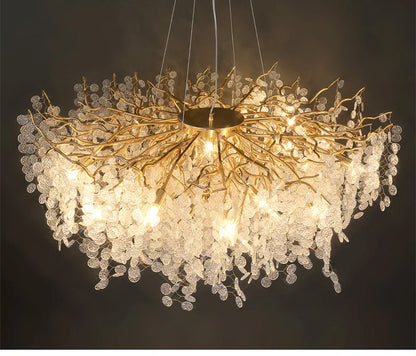 RegaliaOpal - Chrome Color - Luxury Glass Chandelier