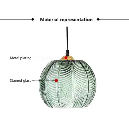 NovaLeaf Pendant Light – Glass Leaf Pattern Chandelier