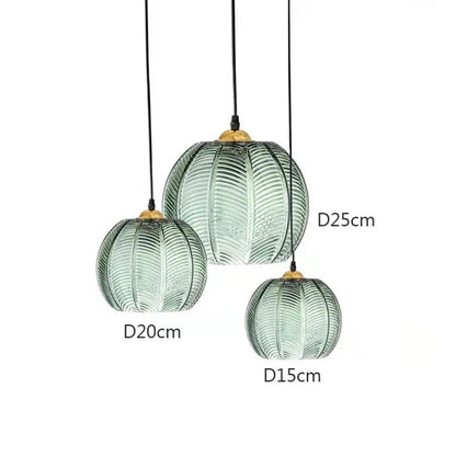 NovaLeaf Pendant Light – Glass Leaf Pattern Chandelier