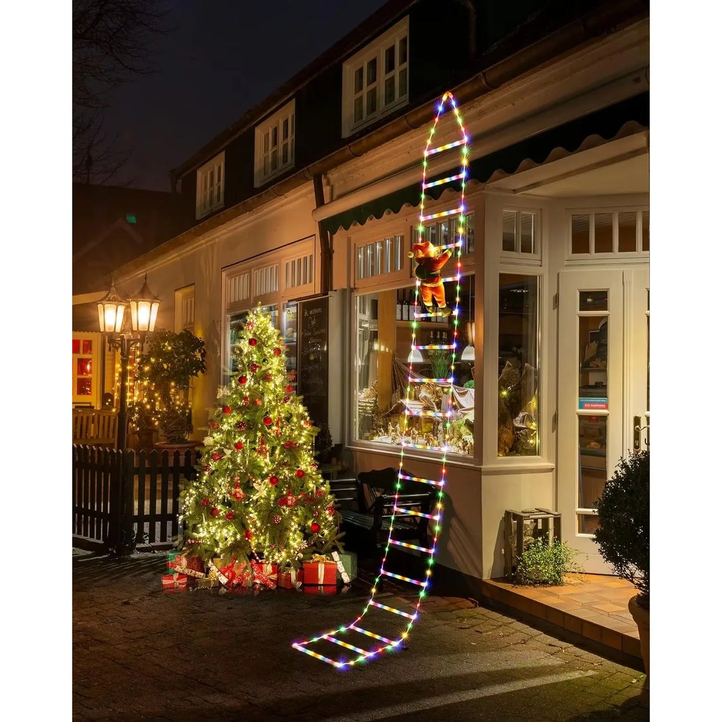 MiraClimb - LED ladder lights with climbing Santa Claus