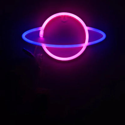 NexaPlanet – Neon Saturn Wall Light