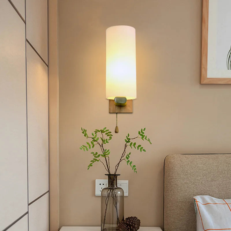 NovaGuard Wall Lamp – Solid Wood LED Light for Corridors and Bedrooms