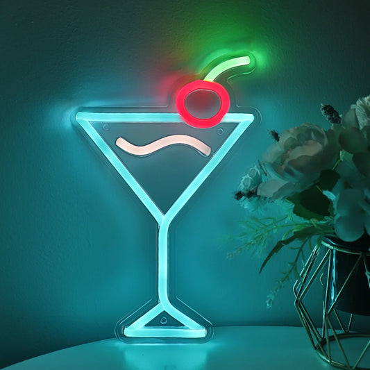 OmiCocktail – Ice Blue Neon Wall Sign