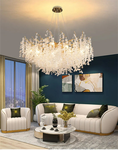 RegaliaOpal - Chrome Color - Luxury Glass Chandelier