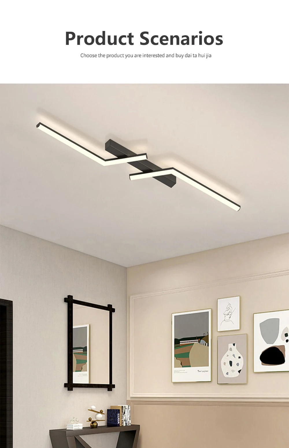 LumiAir LED Ceiling Light – Modern Linear Fixture