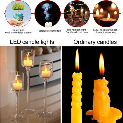 OmiCandle – LED Battery-Operated Flickering Candles