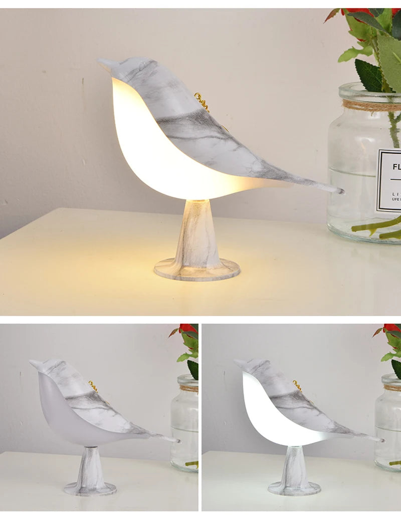 OmiBird – Wooden Bird Touch Table Lamp