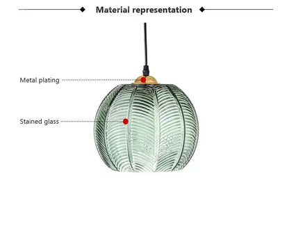 NovaLeaf Pendant Light – Glass Leaf Pattern Chandelier