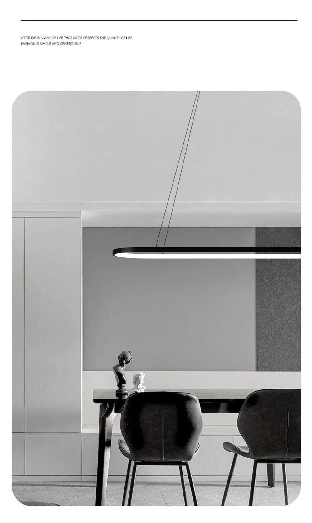 LumiArc - Sleek LED Pendant Light with a minimalist design