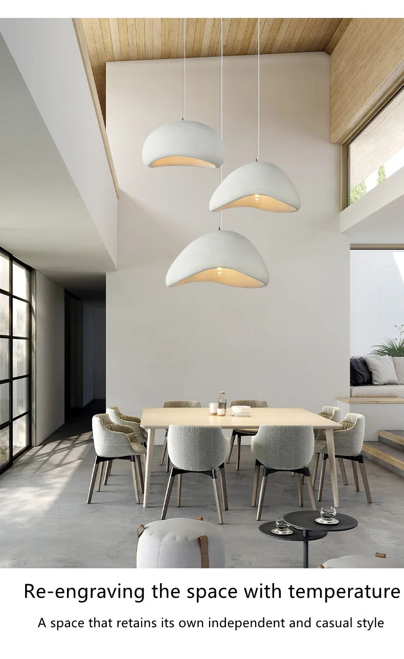 HikariAir White Pendant Lamp – Handmade LED Chandelier