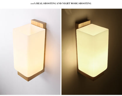 NovaGuard Wall Lamp – Solid Wood LED Light for Corridors and Bedrooms