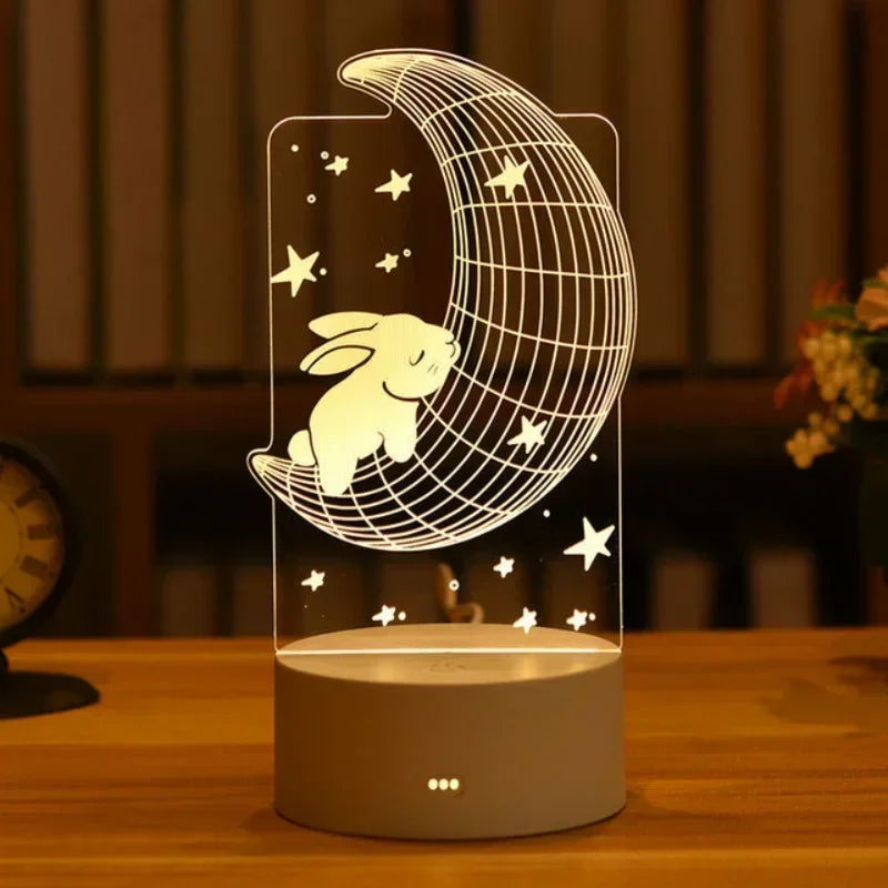 OmiLove 3D LED Lamp – Romantic Night Light