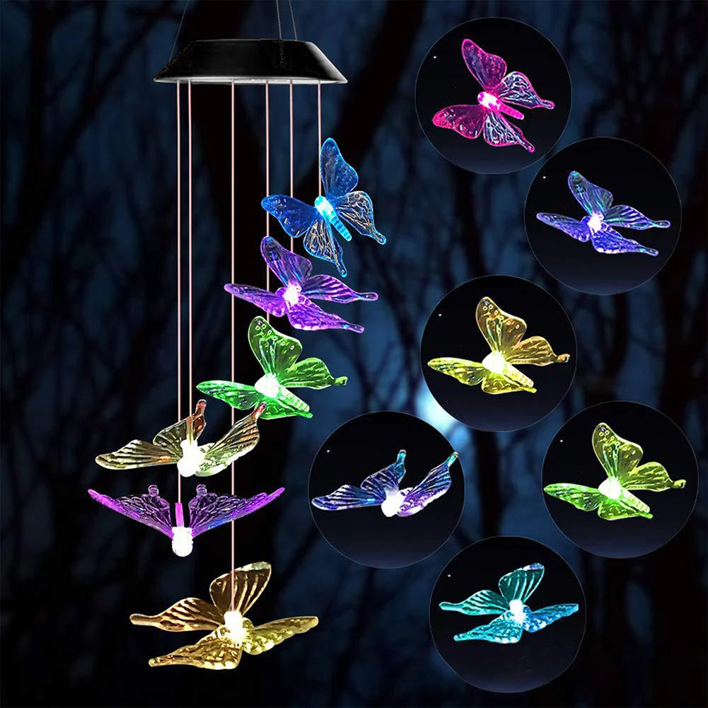 OmiChime – Solar Butterfly Wind Chime