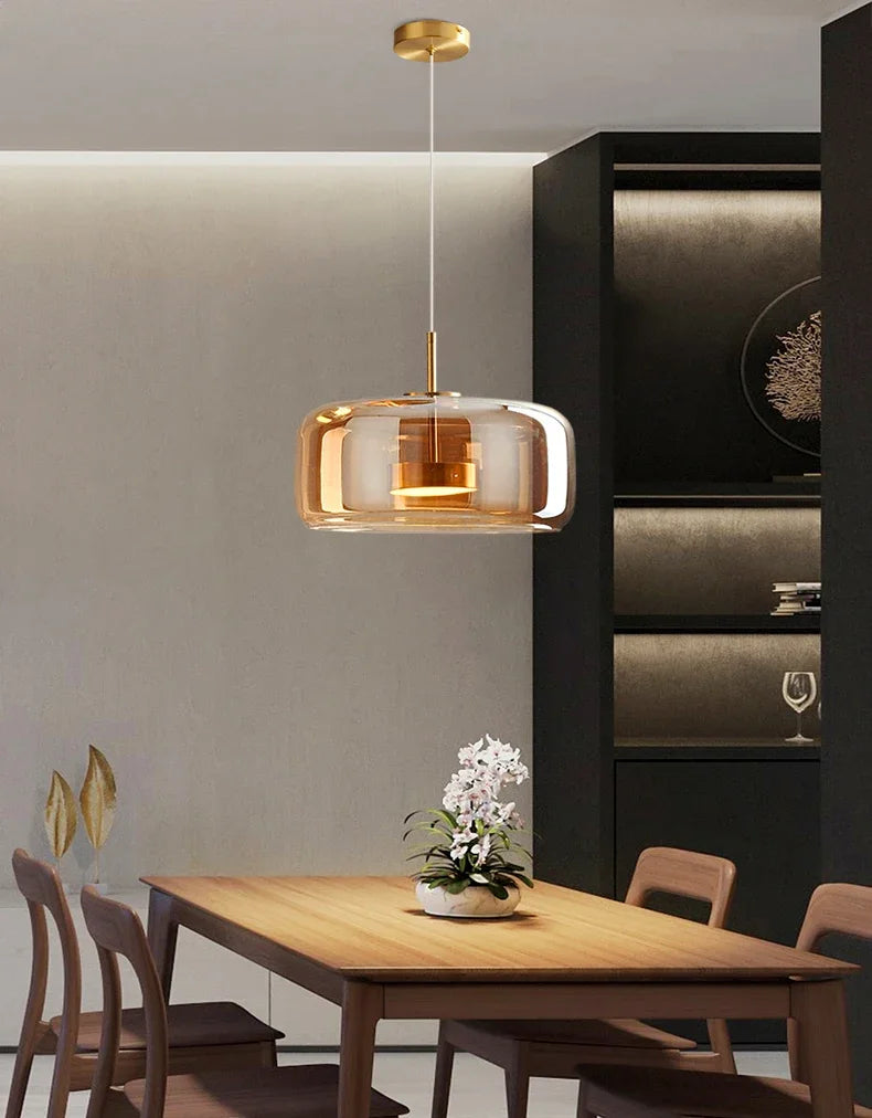 NovaCrystal – Sleek Glass Pendant Light with Minimalist Charm