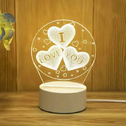 OmiLove 3D LED Lamp – Romantic Night Light