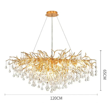 RegaliaOpal - Chrome Color - Luxury Glass Chandelier