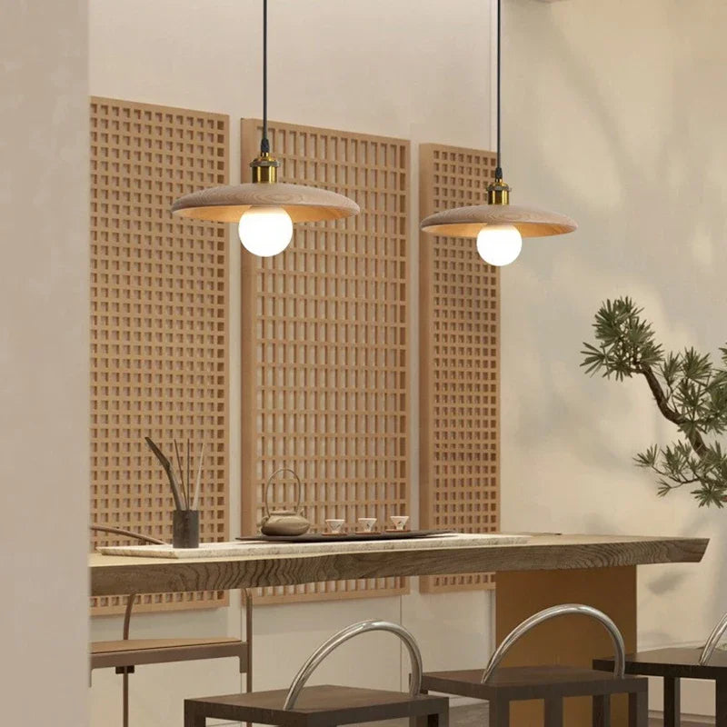 HikariCraft – Three-Color Dimmable Wooden Pendant Light