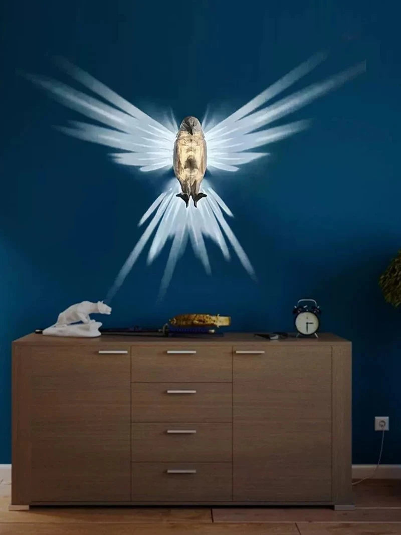 OmiBird Wall Lamp – 3D Owl or eagle Shape LED Light