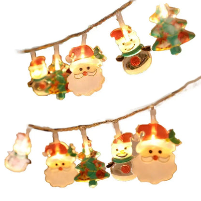 MiraGlow - Santa Claus and Snowman LED String Lights