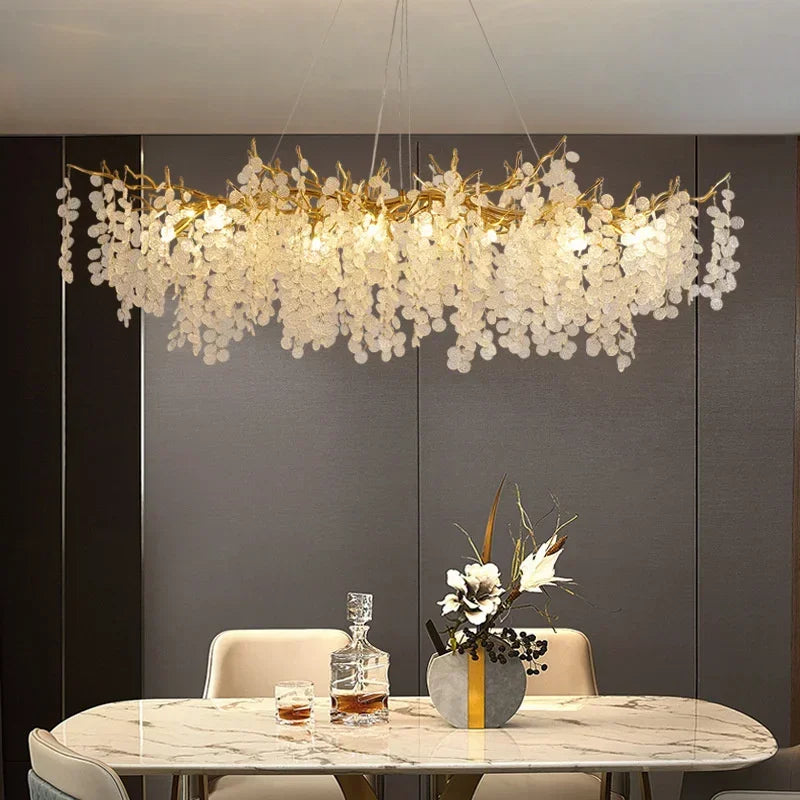 RegaliaOpal - Chrome Color - Luxury Glass Chandelier