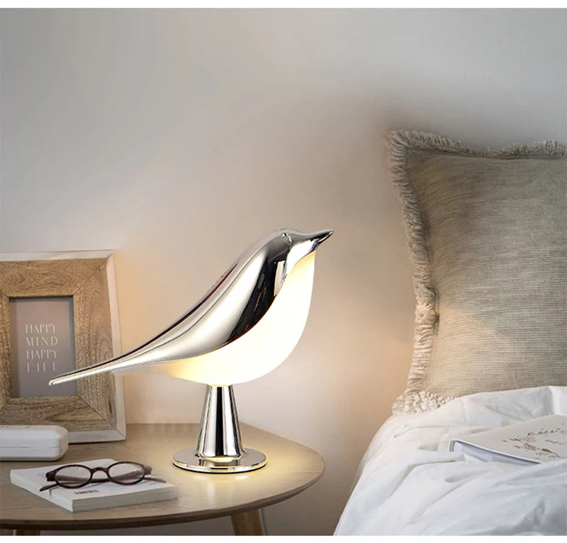 OmiBird – Wooden Bird Touch Table Lamp