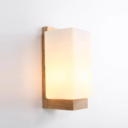 NovaGuard Wall Lamp – Solid Wood LED Light for Corridors and Bedrooms