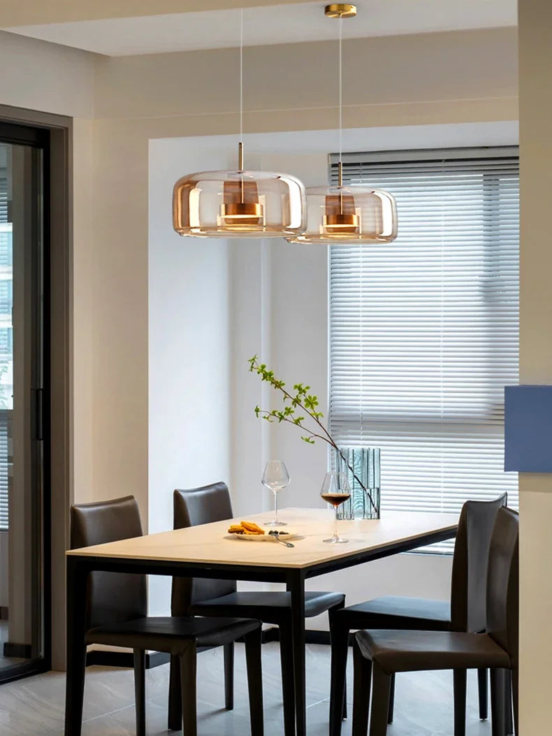 NovaCrystal – Sleek Glass Pendant Light with Minimalist Charm