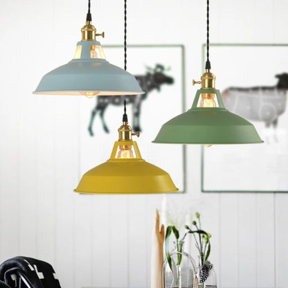 RayaRetro Pendant Lamp – Colorful Industrial Ceiling Light