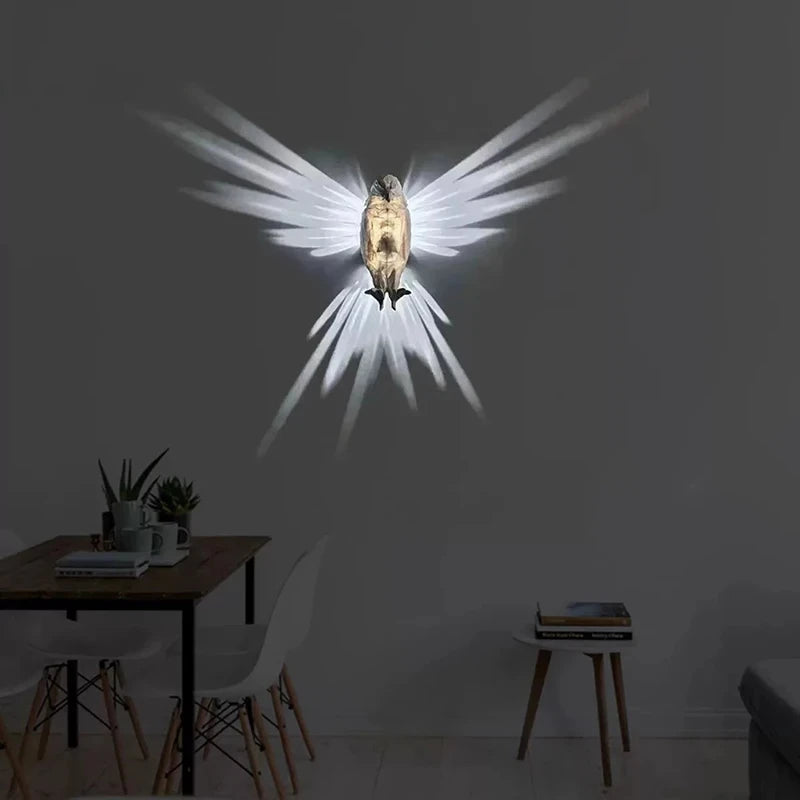 OmiBird Wall Lamp – 3D Owl or eagle Shape LED Light